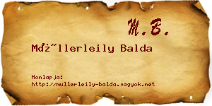 Müllerleily Balda névjegykártya